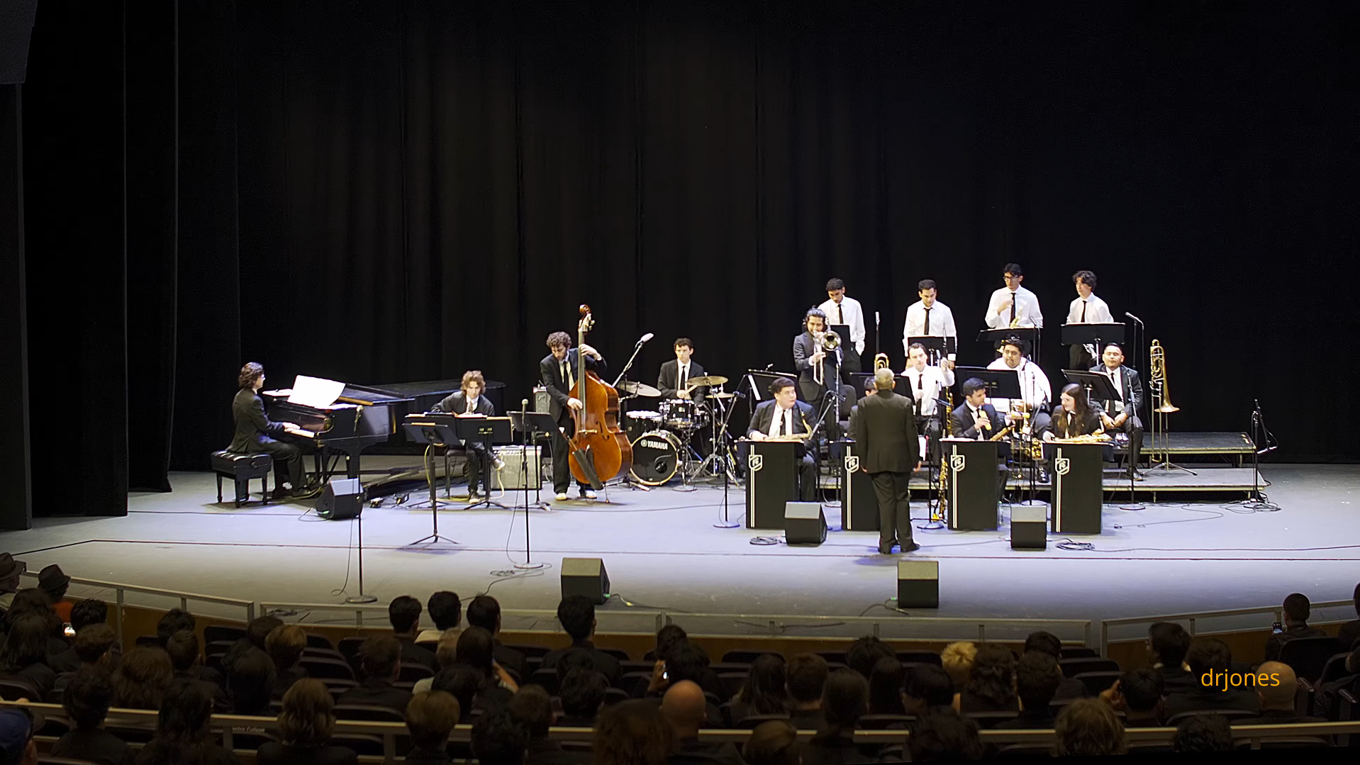 seb soloing with a jazz big band